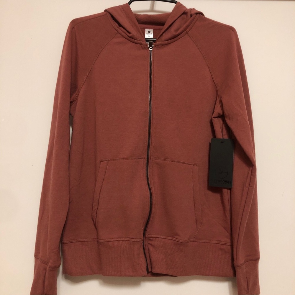 Everyday Zip Hoodie - Rust burgundy